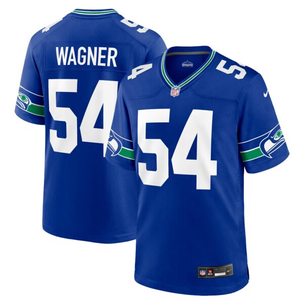 Men’s Seattle Seahawks Bobby Wagner Nike Royal Throwback Player Game Jersey