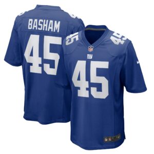 Men's New York Giants Boogie Basham Nike Royal Game Jersey