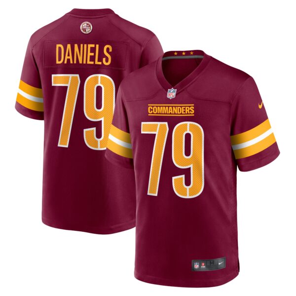 Men’s Washington Commanders Braeden Daniels Nike Burgundy Team Game Jersey