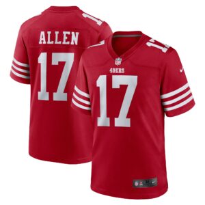 Men's San Francisco 49ers Brandon Allen Nike Scarlet Game Jersey