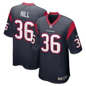 Men's Houston Texans Brandon Hill Nike Navy Team Game Jersey