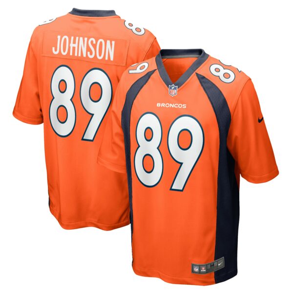 Men’s Denver Broncos Brandon Johnson Nike Orange Game Player Jersey