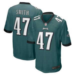 Men's Philadelphia Eagles Brandon Smith Nike Midnight Green Game Jersey