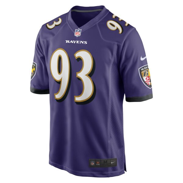 Men’s Baltimore Ravens Bravvion Roy Nike Purple Game Jersey