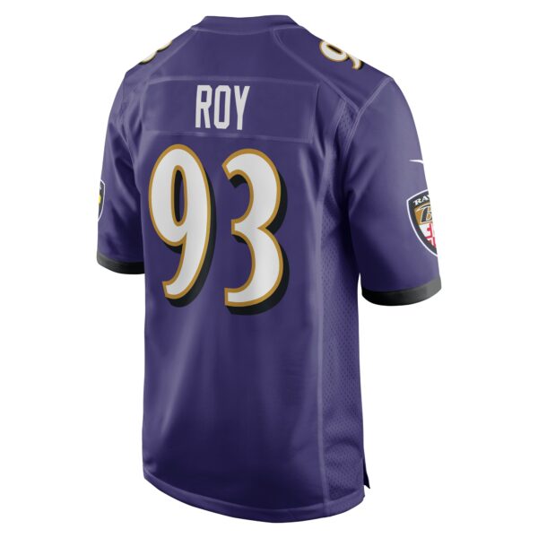 Men’s Baltimore Ravens Bravvion Roy Nike Purple Game Jersey