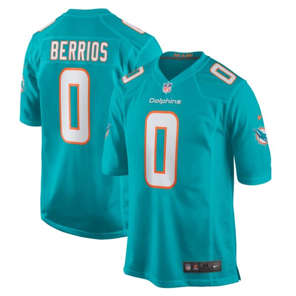 Men’s Miami Dolphins Braxton Berrios Nike Aqua Game Jersey