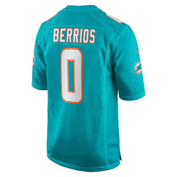 Men’s Miami Dolphins Braxton Berrios Nike Aqua Game Jersey