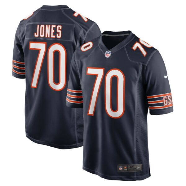 Men’s Chicago Bears Braxton Jones Nike Navy Game Player Jersey