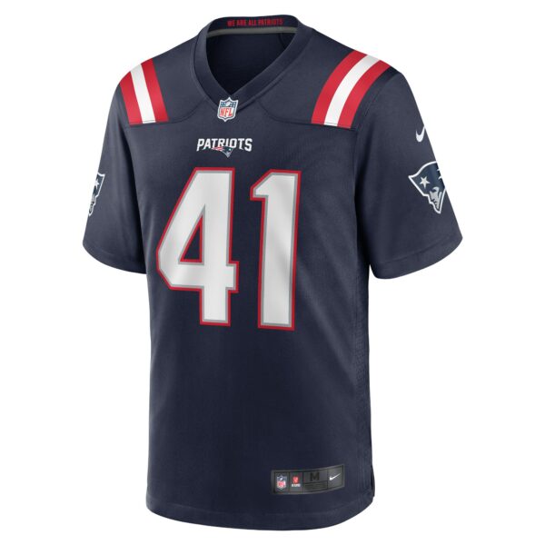 Men’s New England Patriots Brenden Schooler Nike Navy Game Player Jersey