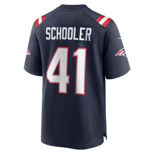 Men’s New England Patriots Brenden Schooler Nike Navy Game Player Jersey