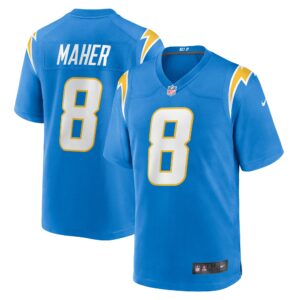 Men's Los Angeles Chargers Brett Maher Nike Powder Blue Team Game Jersey