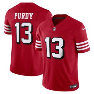 Men's San Francisco 49ers Brock Purdy Nike Scarlet Vapor F.U.S.E. Limited Jersey