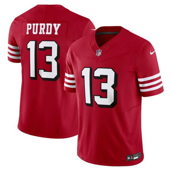 Men’s San Francisco 49ers Brock Purdy Nike Scarlet Vapor F.U.S.E. Limited Jersey