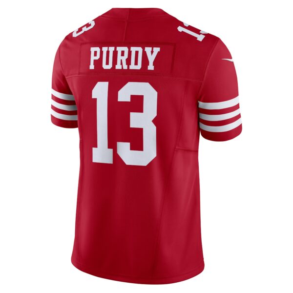 Men’s San Francisco 49ers Brock Purdy Nike Scarlet Vapor F.U.S.E. Limited Jersey