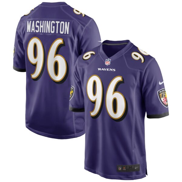 Men’s Baltimore Ravens Broderick Washington Nike Purple Game Player Jersey