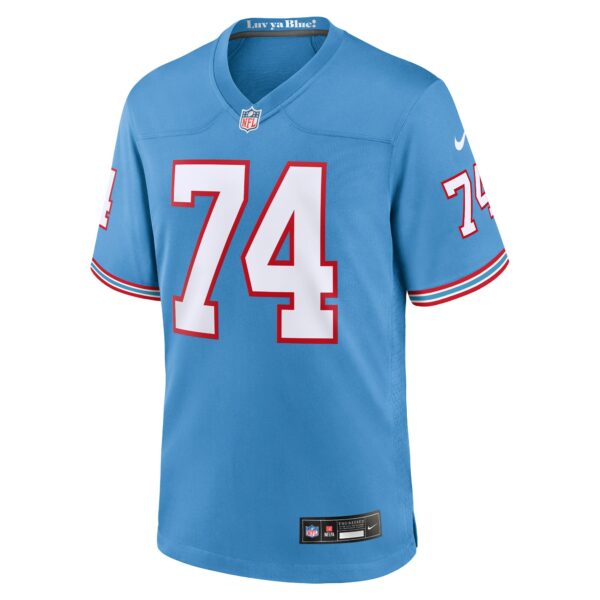 Men’s Tennessee Titans Bruce Matthews Nike Light Blue Oilers Throwback Retired Player Game Jersey