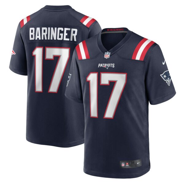 Men’s New England Patriots Bryce Baringer Nike Navy Team Game Jersey