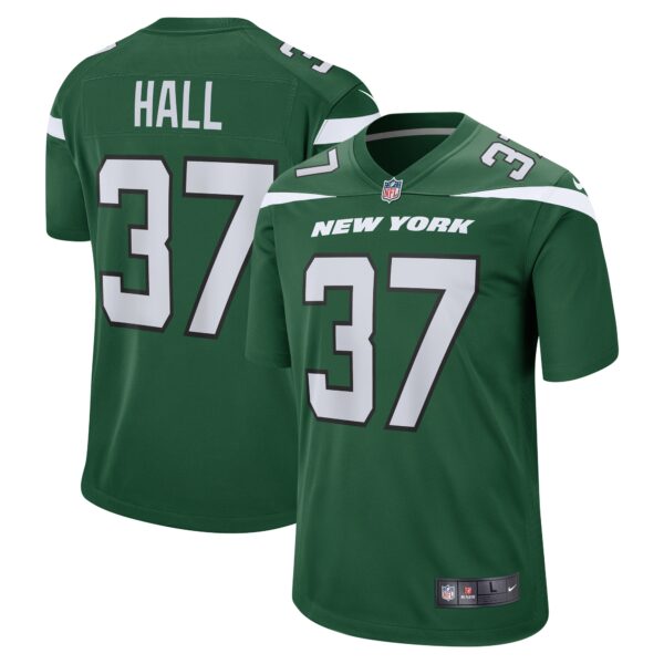 Men’s New York Jets Bryce Hall Nike Gotham Green Game Jersey