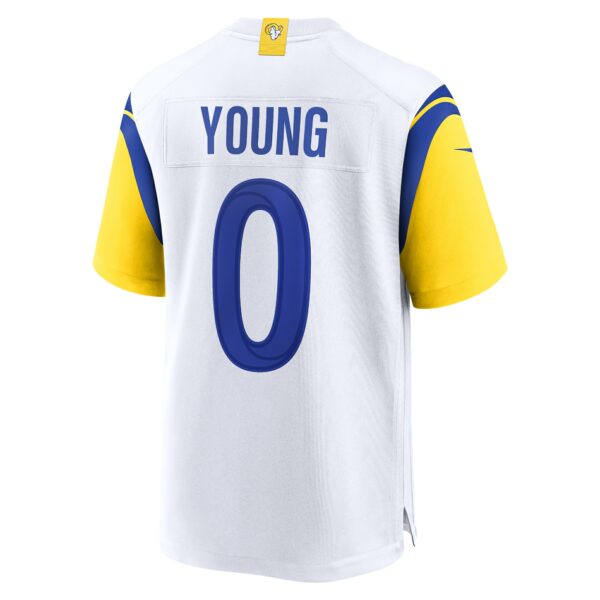 Men’s Los Angeles Rams Byron Young Nike White Team Game Jersey