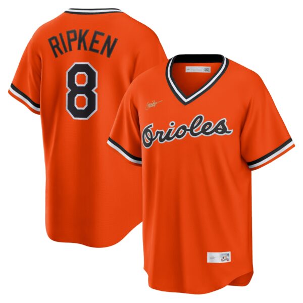 Men’s Baltimore Orioles Cal Ripken Jr. Nike Orange Alternate Cooperstown Collection Player Jersey