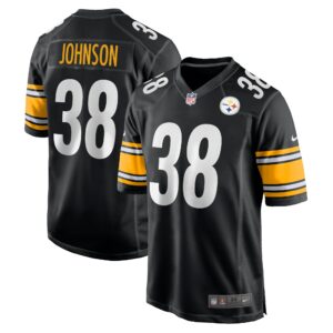 Men's Pittsburgh Steelers Caleb Johnson Nike Black Game Jersey