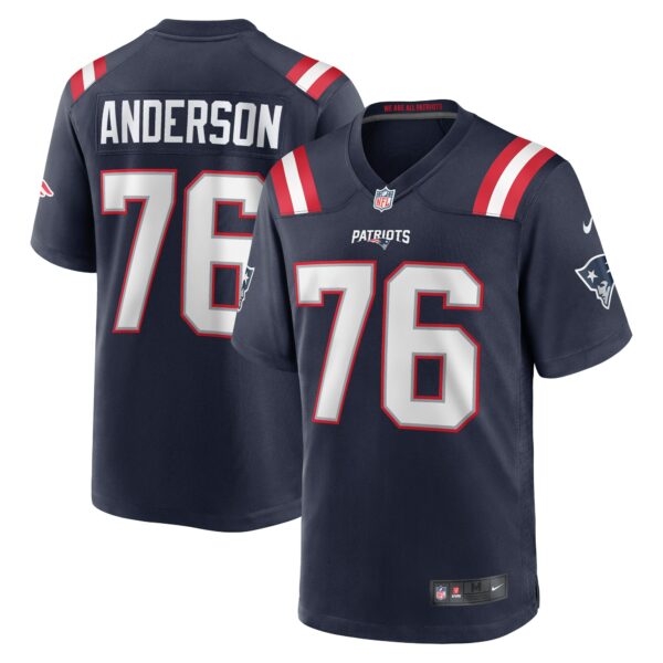 Men’s New England Patriots Calvin Anderson Nike Navy Game Jersey