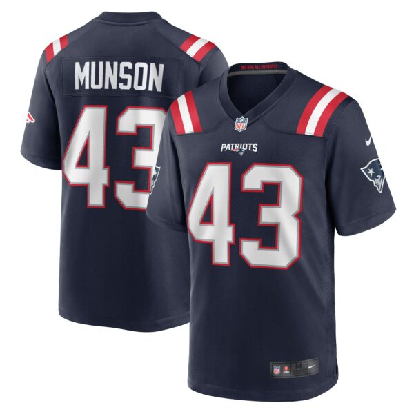 Men’s New England Patriots Calvin Munson Nike Navy Home Game Player Jersey