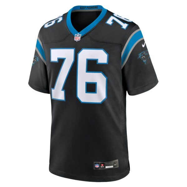 Men’s Carolina Panthers Calvin Throckmorton Nike Black Team Game Jersey