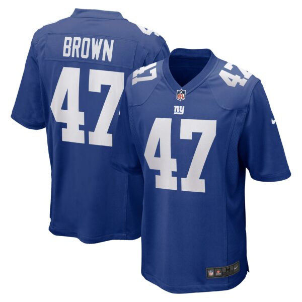 Men’s New York Giants Cam Brown Nike Royal Game Jersey