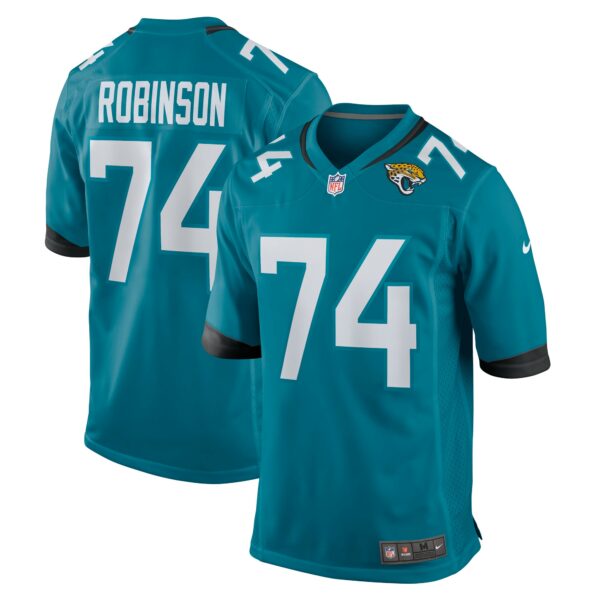 Men’s Jacksonville Jaguars Cam Robinson Nike Teal Game Jersey