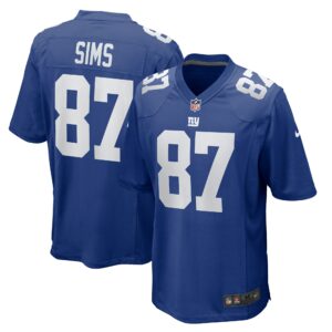 Men's New York Giants Cam Sims Nike Royal Game Jersey