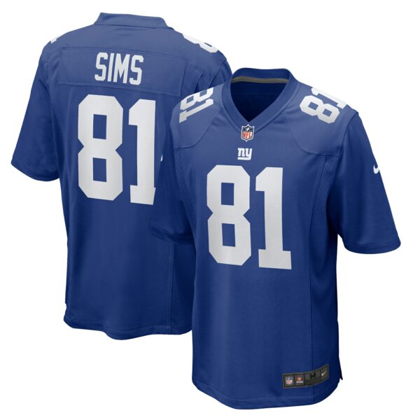 Men’s New York Giants Cam Sims Nike Royal Team Game Jersey