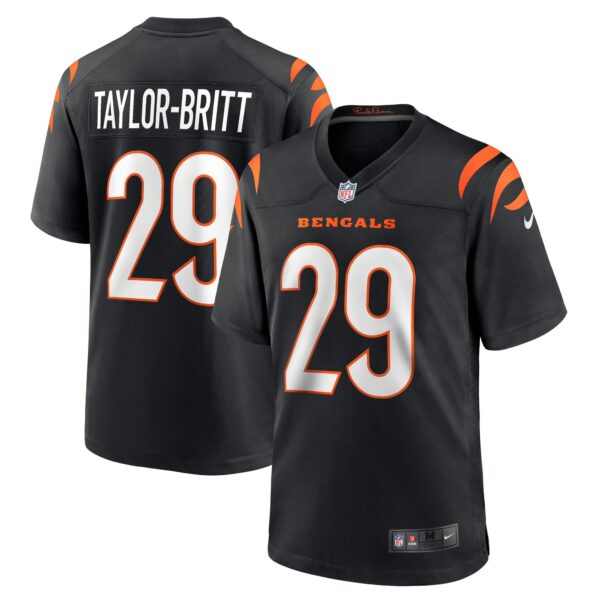 Men’s Cincinnati Bengals Cam Taylor-Britt Nike Black Game Player Jersey