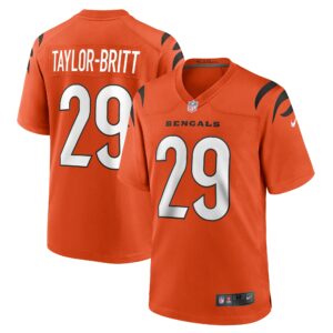 Men's Cincinnati Bengals Cam Taylor-Britt Nike Orange Alternate Game Jersey