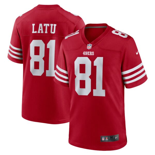 Men’s San Francisco 49ers Cameron Latu Nike Scarlet Team Game Jersey