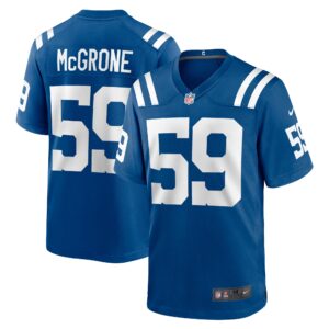 Men's Indianapolis Colts Cameron McGrone Nike Royal Team Game Jersey