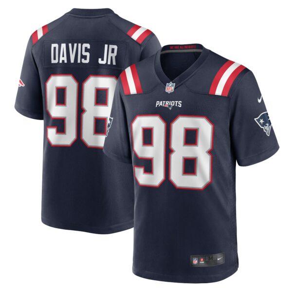 Men’s New England Patriots Carl Davis Jr. Nike Navy Game Player Jersey