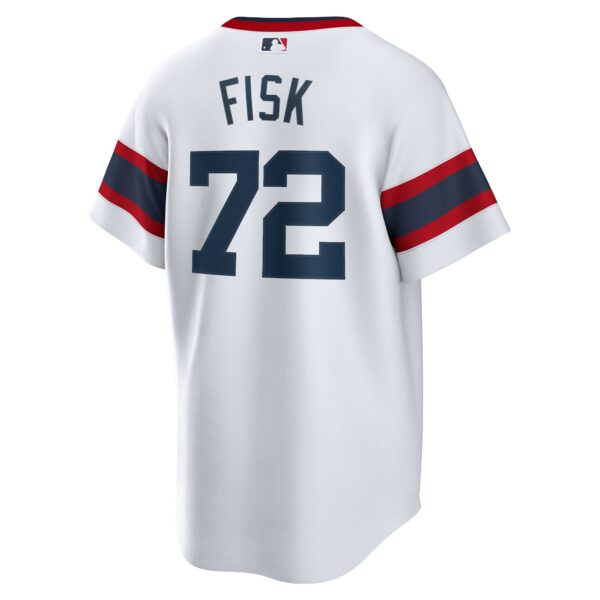 Men’s Chicago White Sox Carlton Fisk Nike White Home Cooperstown Collection Team Player Jersey