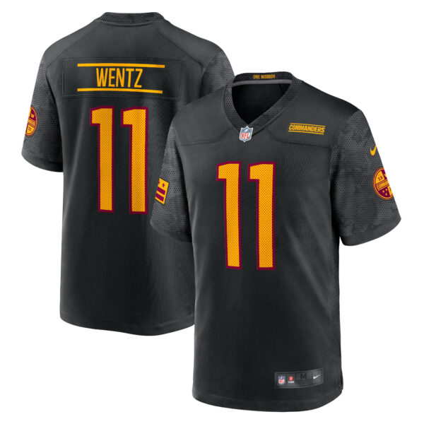 Men’s Washington Commanders Carson Wentz Nike Black Alternate Game Player Jersey