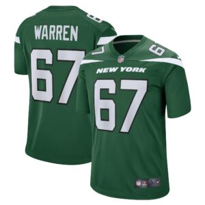 Men's New York Jets Carter Warren Nike Gotham Green Game Jersey