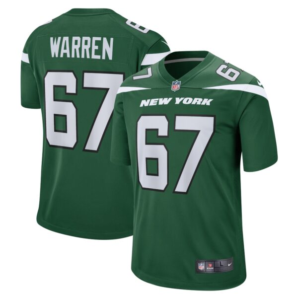 Men’s New York Jets Carter Warren Nike Gotham Green Game Jersey