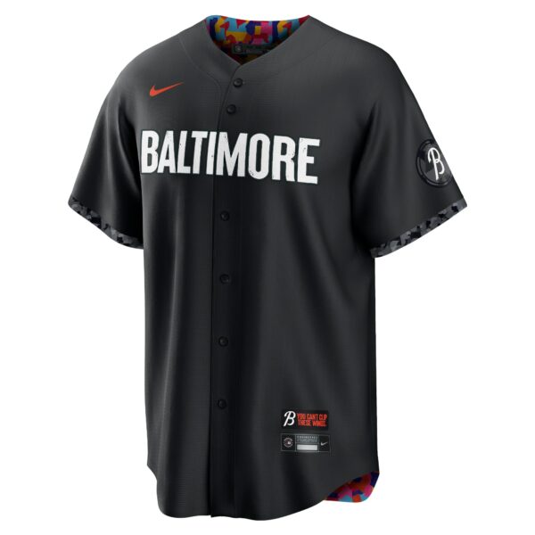 Men’s Baltimore Orioles Cedric Mullins Nike Black 2023 City Connect Replica Player Jersey