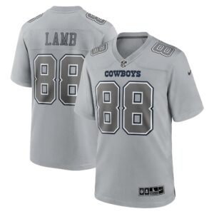 Men's Dallas Cowboys CeeDee Lamb Nike Gray Atmosphere Fashion Game Jersey