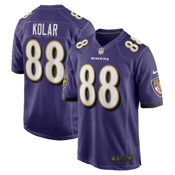 Men’s Baltimore Ravens Charlie Kolar Nike Purple Player Game Jersey