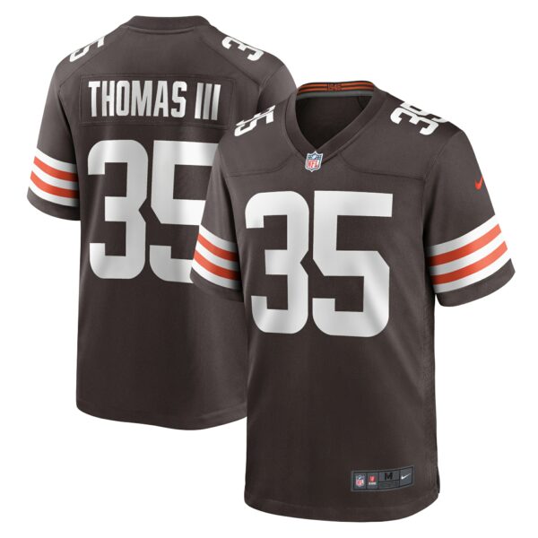 Men’s Cleveland Browns Charlie Thomas Nike Brown Team Game Jersey