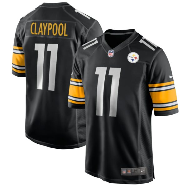 Men’s Pittsburgh Steelers Chase Claypool Nike Black Game Jersey