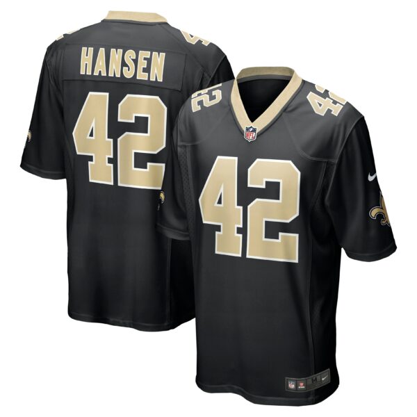 Men’s New Orleans Saints Chase Hansen Nike Black Game Jersey