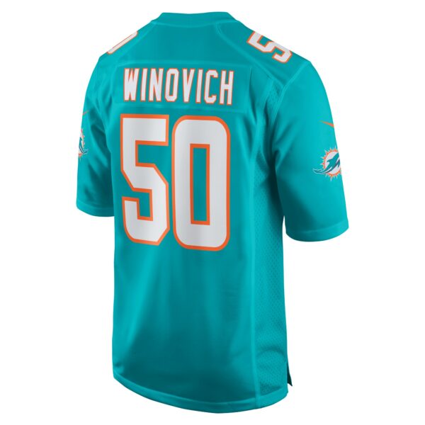 Men’s Miami Dolphins Chase Winovich Nike Aqua Team Game Jersey