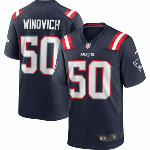 Men’s New England Patriots Chase Winovich Nike Navy Game Player Jersey