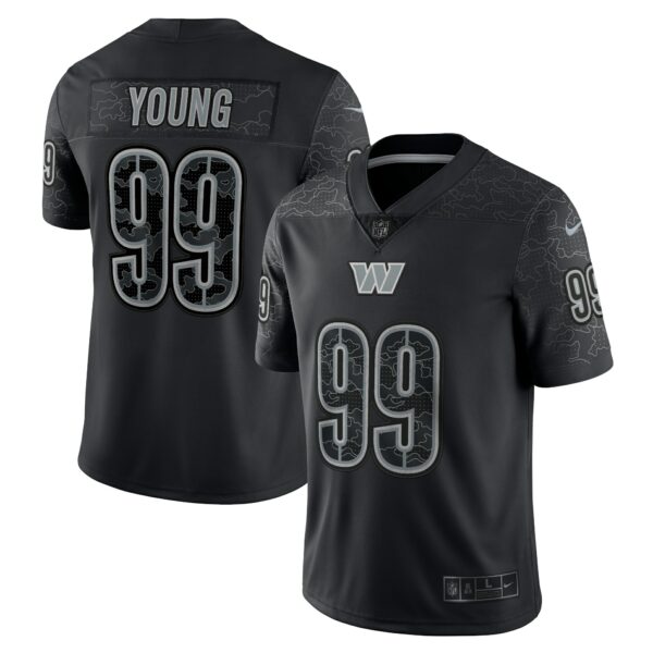 Men’s Washington Commanders Chase Young Nike Black RFLCTV Limited Jersey